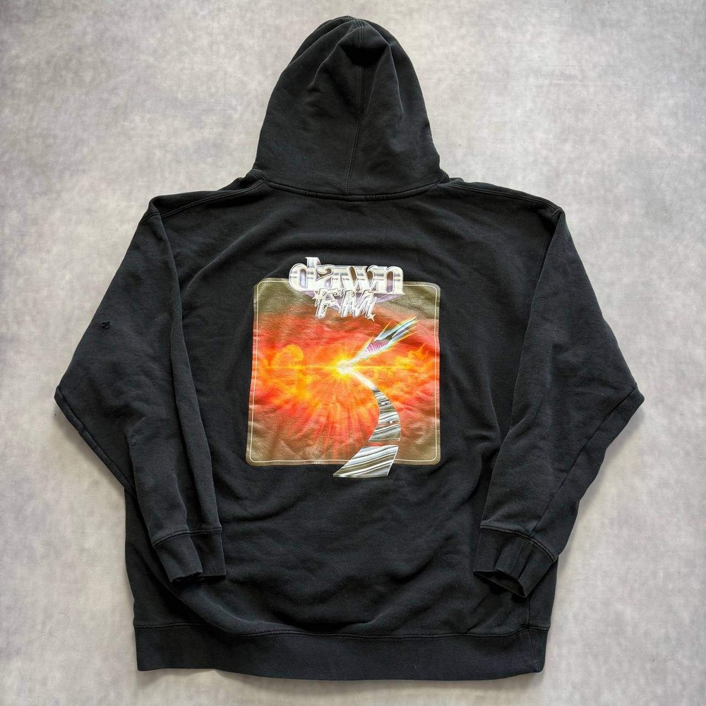 The Weeknd Dawn FM‎ Tour Hoodie Mens XL Black Graphic Oversized Streetwear Merch